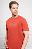  Erkek Tarçın Trend Bisiklet Yaka Pamuk Dinamik Fit T-Shirt