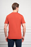  Erkek Tarçın Trend Bisiklet Yaka Pamuk Dinamik Fit T-Shirt