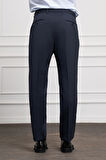  Erkek Lacivert Yünlü Basic Dynamic Fit Rahat Kesim Classic Pantolon