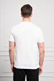  Erkek Ekru Trend Bisiklet Yaka Dinamik Fit Pamuk T-Shirt