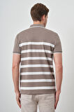  Erkek Vizon Trend Rınger Polo Yaka T-Shirt