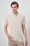  Erkek Kremrengi Trend  Polo Yaka T-Shirt