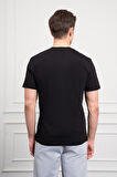  Erkek Siyah Basic Bisiklet Yaka Dynamic Fit Pamuk T-Shirt