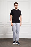  Erkek Siyah Basic Bisiklet Yaka Dynamic Fit Pamuk T-Shirt