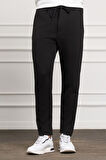  Erkek Siyah Slim Fit  Lastikli Jogger Pantolon