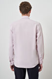  Erkek Pembe Slim Fit İtalyan Yaka Gömlek