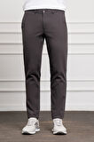  Erkek Füme Dynamic Fit Rahat Kesim Chino Pantolon