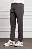  Erkek Füme Dynamic Fit Rahat Kesim Chino Pantolon