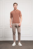  Erkek Taba Trend  Polo Yaka  Dinamik Fit Rahat Kesim T-Shirt