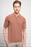  Erkek Taba Trend  Polo Yaka  Dinamik Fit Rahat Kesim T-Shirt