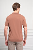  Erkek Taba Trend  Polo Yaka  Dinamik Fit Rahat Kesim T-Shirt