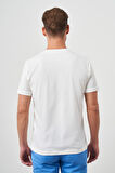  Erkek Ekru Basic Bisiklet Yaka Dynamic Fit Rahat Kesim T-Shirt