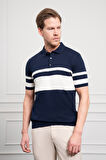  Erkek Lacivert Trend Dynamic Fit Rahat Kesim Polo Yaka T-Shirt