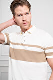  Erkek Ekru Trend Dynamic Fit Rahat Kesim Polo Yaka T-Shirt