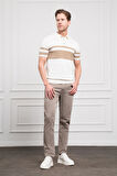  Erkek Ekru Trend Dynamic Fit Rahat Kesim Polo Yaka T-Shirt