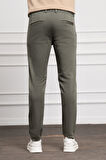  Erkek Yeşil Slim Fit Dar Kesim Chino Pantolon