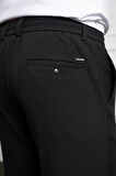  Erkek Siyah Slim Fit Dar Kesim İpli Jogger Pantolon