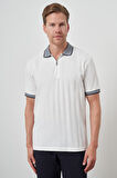  Erkek Ekru Trend  Polo Yaka T-Shirt