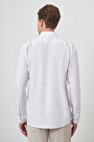  Erkek Beyaz Pamuk Trend Slim Fit Dar Kesim Non Iron Gömlek