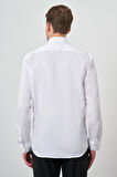  Erkek Beyaz Pamuk Trend Slim Fit Dar Kesim Non Iron Gömlek