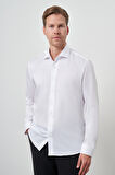  Erkek Beyaz Pamuk Trend Slim Fit Dar Kesim Non Iron Gömlek