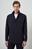  Erkek Lacivert Worker Gömlek Ceket
