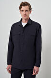  Erkek Lacivert Worker Gömlek Ceket