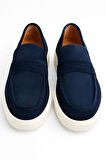  Erkek Lacivert Yazlık Casual Eva Taban Süet Ayakkabı