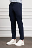  Erkek Lacivert Slim Fit Chino Pantolon