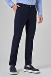  Erkek Lacivert Yazlık Pamuk Yan Cep Slim Fit Chino Pantolon