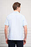  Erkek A. MAVİ Apaş Yaka Kısa Kol Gömlek