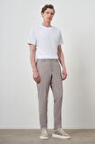  Erkek Bej Polyester Lastikli Trend Slim Fit Pantolon