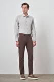  Erkek KAHVE Pamuk 5 Cep Slim Fit Jean Kot Pantolon