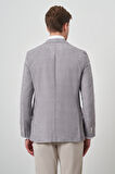  Erkek Vişne Keten Dokuma  Slim Fit Mono Yaka Ceket