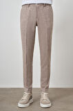  Erkek Vizon Trend Tam Lastikli Slim Fit Pantolon