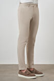 Erkek Bej Trend Tam Lastikli Slim Fit Pantolon