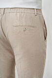  Erkek Bej Trend Tam Lastikli Slim Fit Pantolon