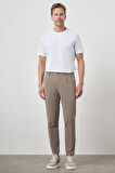  Erkek Vizon Trend Slim Fit Tam Lastik Pantolon