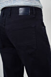  Erkek Lacivert Pamuk 5 Cep Slim Fit Jean Kot Pantolon