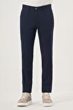  Erkek Lacivert Yazlık Pamuk Yan Cep Slim Fit Chino Pantolon