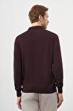  Erkek Mor Basic Polo Yaka Dynamic Fit Rahat Kesim Triko