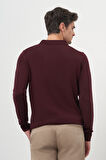  Erkek Bordo Basic Polo Yaka Dynamic Fit Rahat Kesim Triko