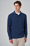  Erkek İndigo Trend Polo Yaka Dynamic Fit Rahat Kesim Triko