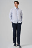  Erkek A. MAVİ Dynamic Fit Düğmeli Yaka Modal Gömlek