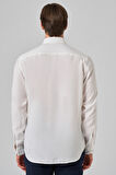  Erkek Beyaz Dynamic Fit Düğmeli Yaka Modal Gömlek