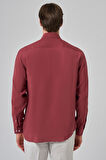  Erkek Bordo Dynamic Fit Düğmeli Yaka Modal Gömlek