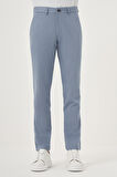  Erkek A. MAVİ İhracat Yazlık Pamuk Yan Cep Slim Fit Chino Pantolon