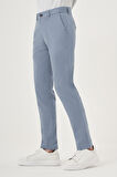  Erkek A. MAVİ İhracat Yazlık Pamuk Yan Cep Slim Fit Chino Pantolon