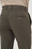  Erkek Yeşil İhracat Yazlık Pamuk Yan Cep Slim Fit Chino Pantolon