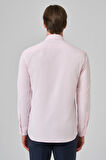  Erkek Pembe Slim Fit Sert Yaka Gömlek